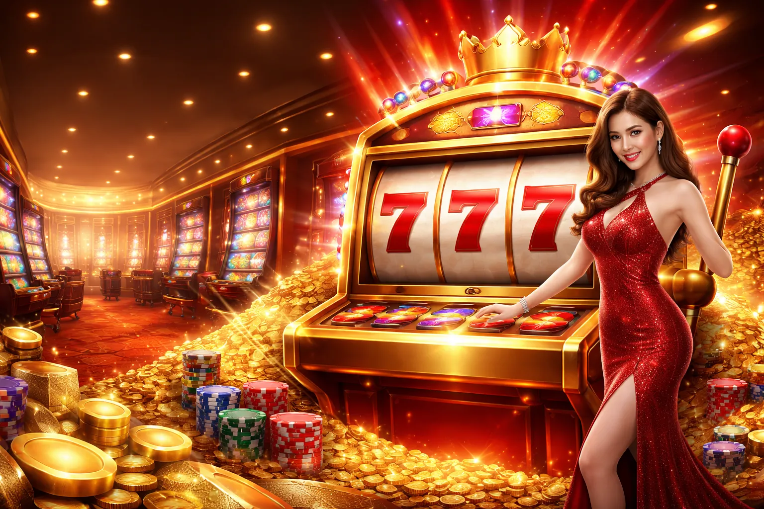 Cảnh dưới biển với các loài cá và kho báu trong game bắn cá